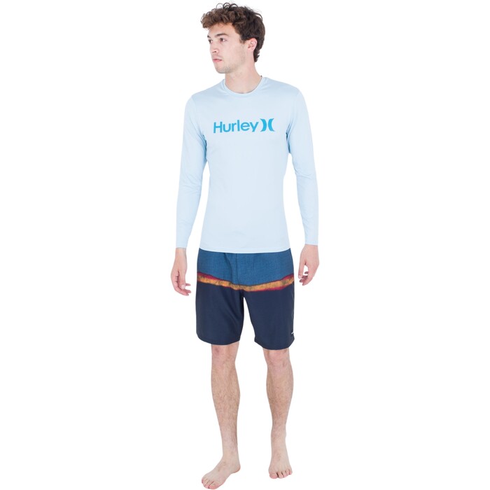 2024 Hurley Hombres Chaleco De Licra De Manga Larga One And Only Quickdry MAT0001020 - Sea Haze